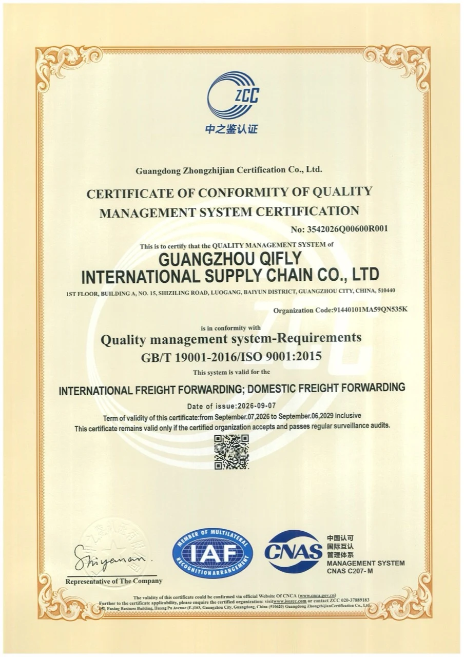 ISO 9001:2015 Quality Management System Certificate